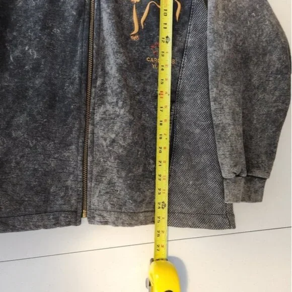 Vintage 90s Carcross Yukon Zip Sweatshirt Jacket 1990s Grunge Preppy Ski bear - Picture 10 of 11